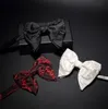 Zwart rood wit bruidegom vlinderdas voor mannen pakken mode mannen formele gelegenheid formele slijtage smoking ties goedkoop