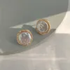 Dangle & Chandelier 2022 Elegant Kpop Round Circle Imitation Pearl Stud Earring for Women Girl Wedding Bridal Small Earrings Fashion Ear Jewelry