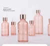 Wholesale Glass Dropper Bottles 5ml-100ml Rose Gold Cap Essential Oil Bottle E Liquid Dropper Bottle In Stocks SN3437