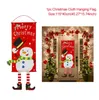 Merry Christmas Hanging Door Banner Ornaments Christmas Decorations for Home Outdoor Xmas Decor New Year Banner flag gift Free Shipping