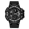 رجال مشاهدة الإبداع الإبداع التوقف تاريخ المنبه الرقمية Wristwatches عالية الجودة جودة مقاومة للماء LED على مدار الساعة RELOJ DE HOMBRE1