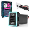 Dual USB-poort 6.4A 12-24V Autolader met blauwe rode LED-licht Qualcomm 3.0 Universele Snelle oplader voor Toyota