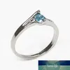 Trendy Charming Heart Shaped Rhinestone Alloy Ring for Men Women Color White Blue Jewellery Accessories RING-0256