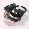 Europese en Amerikaanse stijl handgeweven kristallen hoofdband mode retro multi-color dikke spons haaraccessoires