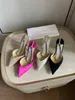 Saeda em forma de Y strass corrente stilettos vestidos de noiva sapatos femininos fivela sandálias stiletto apontou toe sandálias tornozelo brigh272a