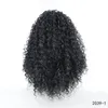 Afro Kinky Curly Synthetic Lace Front Perücken 14~26 Zoll Schwarz 1# Simulation Echthaar Lacefront Perücke 2037-1
