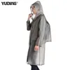 Yuding imperméable plastique épais épaisseur manteau de pluie femmes \ homme pluie poncho universel imperméable randonnée randonnée à capuche schoodbags imperméables y200324