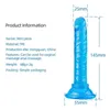 Nxy Sex Products Dildos Translucent Soft Dildo Anal Masturbator Toys for Couples Crystal Jelly Suction Vagina Massage Women Men 1227