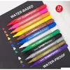 Kalıcı Marker Boya Kalemler Çeşitli Renkler İşaretleyiciler Kırtasiye Okul Ofis Malzemeleri CD Ahşap Kaya Lastik Mark Akrilik Boya İşaretleyiciler KVPOM