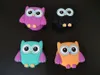 Owl Shape Wax Containers Cartoon Silicone Box 11ml Food Grade burkar Dab Dabber Tool Storage Bho Hash Oil Herb Gummihållare för vape DHL