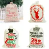 Big Size Merry Christmas Linen Gift Bag Santa Claus Sacks Drawstring Candy Bag Natal New Year Xmas Home Decor JK2010PH