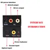 Digital till analoga ljudomvandlare Kablar Optisk Fiber Coaxial Signal till-Analog DAC SPDIF Stereo 3.5mm Jack 2 * RCA Amplifier Decode212J