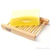 Wholesaleナチュラル竹の家庭用木製ストレージホルダー石鹸皿木製クラフトバスルームソープトレイソープラックボックスコンテナWDH0179