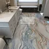 PVC Self -heaadhive Waterproof Wallpaper 3D marmurowe płytki podłogowe malowidła ścienne łazienka bez poślizgu papieru ścienne 3D podłogowe dekoracje domowe naklejki 29872714