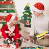 Diy Filt Christmas Tree Decor Santa Claus Kids speelgoed voor thuis Xmas Hangende ornamenten Jaargeschenken Y201020