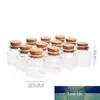 Vente en gros - 12 Pcs Mini Bouteilles En Verre Avec Bois De Liège 10 ml Bouteille En Verre Transparent Bocaux Flacons Effacer Dérive Bouteille 30x30mm Conteneur De Stockage