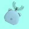 Elektrische Zahnbürste für Kinder, intelligent, 360 Grad, USB-Aufladung, wasserdicht, für Zähne, Zahnbürste, U-förmige Zahnbürste, Cartoon-Zubehör, Seeschiff IIA749