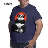 Mannen plus size t-shirts afdrukken verontwaardiging panda korte mouw ademend tops Tee zomer grote losse tees blauw 6XL 5XL G1229