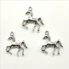 100 pièces cheval alliage tibétain argent breloques pendentifs rétro bijoux bricolage porte-clés ancien pendentif en argent pour Bracelet boucles d'oreilles 25*22mm