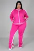 Plus size 3X 4X 5XL women bigger size sweatsuits clothing fall winter tracksuits jacket coat+pants two piece set casual sweatsuits 4041