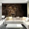 Пользовательские 3D фото обои диких животных Лев Плакат Стена Mural Отель Спальня Гостиная Украшение бумаги Papel De Parede