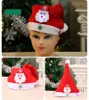 Chapeau de Noël rouge pour enfants chapeau de Noël lumineux dessin animé pour enfants chapeau de Noël décalque décorations de Noël chapeaux cadeau de Noël T9I00801