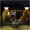 3led Solar Wall Lamp Simulation Camera Motion Sensor Outdoor Landscape Lighting 2 Modes Security Lamp