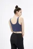 New U-Back Reggiseni fitness imbottiti ad asciugatura rapida Crop Top Donna Solid Vest-Type Nylon Yoga Workout Reggiseni sportivi con imbottiture rimovibili