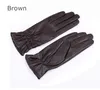 Gant en cuir véritable plissé en daim de qualité supérieure pour femmes gants courts d'hiver 1 paire/lot1