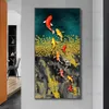 Koi poisson Feng Shui carpe or poisson photos peinture à l'huile sur toile affiches et impressions Cuadros mur Art photos pour salon