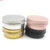 50 stks 60g aluminium potten 60ml goud roze zwart zilver metalen tin 2oz cosmetische containers ambachten kleurrijke aluminium dozen ZKH91Goods