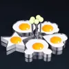 Espessante Molde de Aço Inoxidável Cinco Ótima Estrela Amor Heart Heart Heart Fried Egg Mold Cozinha Prático Gadget DIY Nova Chegada 1CJ J2