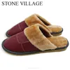 6 Colors Genuine Leather Home High Quality Slippers Plush Warm Indoor Shoes Men Women Size 3544 Y200107 GAI GAI GAI