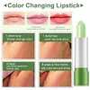 Aloe Vera Lippenbalsam, langlebig, nahrhaft, grüner Lippenstift, Feuchtigkeitscreme für Lippen, magische Temperatur, Farbwechsel, Lippen-Make-up4582040