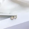 スタッド韓国気質耳指輪花のイヤリング女性ファッションカラーペタルパールジェムイヤリング1