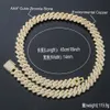 14 mm Iced Cuban Link Prong ketting ketting 14k wit goud vergulde 2 rij diamant kubieke zirkonia sieraden 16inch24inch Cuban Chain4415653