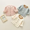 Printemps né bébé garçons filles pull manteaux marque coton tricot solide Cardigan bouton veste infantile vêtements hauts 210429