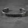 Simple High Quality Metal Leaf Ancient Tin Color Punk Viking Bracelet Men's Open Bracelet Jewelry Gift