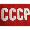 CeUf Top Quality 24 Sergei Makarov 1980 CCCP Russia Hockey Jersey MeNs 100% Stitched Red Hockey Jerseys Cheap VintageS-XXXL