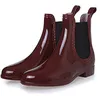 Saguaro Novas botas de borracha para mulheres PVC tornozelo de chuva Botas à prova d'água geléia da moda de bota de bota de bota de e elástico Sapatos Rainy Woman Y200114