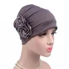 Double Flowers women039s hat Cancer Chemo Hat Beanie Scarf Turban Head Wrap Cap winter hats for women bonnet female1577811