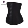 Plus Größe 3 Haken 9 Stahl entbeinigt Bauchgürtel Taille Cincher Frauen Shaper Korsett Latex Taille Trainer 2840 # 201222