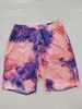 Tie Dye Two Piece Set Femmes Vêtements T-shirt Biker Shorts Set Lounge Wear Survêtement Tenues pour femmes Vetement Femme LJ200815