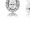 أقراط مسمار CZ Diamond للنساء المجوهرات الفاخرة مع صندوق لـ P 925 Sterling Silver Drop Drop Carring Set 57 M27042240