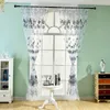 Curtain & Drapes Window Curtains Sheer Voile Tulle For Bedroom Living Room Balcony Floral Printed Tube SZ