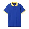 Polo de manga corta de algodón para hombre de verano de alta calidad, polo de moda informal para hombre, solapa de color sólido, talla S-XXL