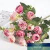 1 Buquê 13 Cabeças Flores Artificiais Rose Tea Bud Flower Falk Flower Flores para DIY Home Jardim Casamento Decoração