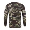 Camuflaje táctico Camisetas de manga larga Hombres Transpirable Secado rápido O-cuello Fitness Camiseta Multicam Camo Ejército Militar Camisetas 201116