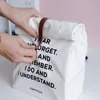 Modern creative lunch box bag guarantee simple letter lunch bag picnic fresh and cute cloth LB612061