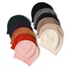 Chapéu de inverno cashmere Beanie sólido para mulheres e homens eslásticos gorros